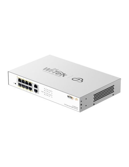 Switch PoE Cloud Gigabit Wi-Tek WI-PCES310G 8 Puertos PoE 2 Uplink 110W, vista 2