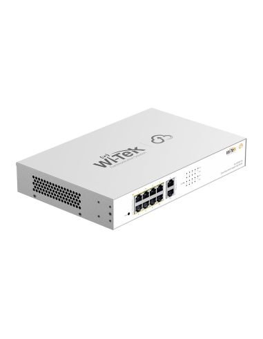 Switch PoE Cloud Gigabit Wi-Tek WI-PCES310G 8 Puertos PoE 2 Uplink 110W, vista 3