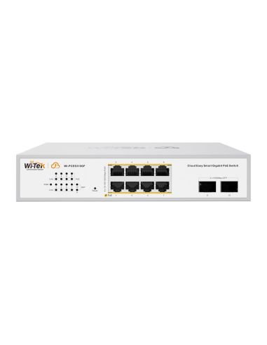 Switch PoE Cloud Gigabit Wi-Tek WI-PCES310GF-V2 8 Puertos PoE 2 SFP 120W, vista principal