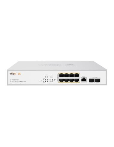 Switch PoE Administrable L2+ Wi-Tek WI-PCMS310GF-V2 8 Puertos Gigabit 2 SFP 140W, vista principal