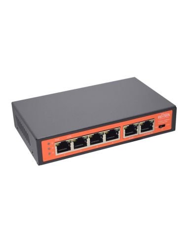 Extensor PoE Wi-Tek WI-PE51E 60W 4 Salidas con VLAN, vista principal
