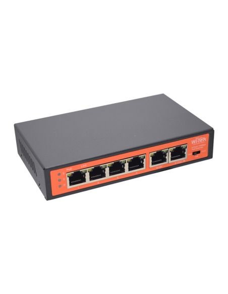 Extensor PoE Wi-Tek WI-PE51E 60W 4 Salidas con VLAN, vista principal