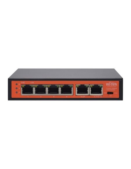 Extensor PoE Wi-Tek WI-PE51E 60W 4 Salidas con VLAN, vista 2