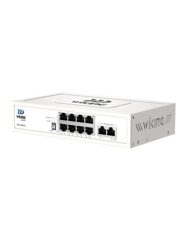 Switch PoE Wi-Tek WK-PS210-V2 8 Puertos PoE 10/100 2 Uplink 76W, vista 3