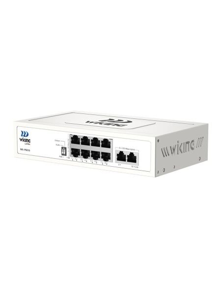 Switch PoE Wi-Tek WK-PS210-V2 8 Puertos PoE 10/100 2 Uplink 76W, vista 3
