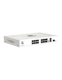 Switch PoE Wi-Tek WK-PS219GF 16 Puertos PoE 2 Gigabit 1 SFP 180W, vista principal 2