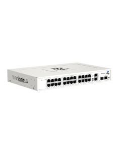 Switch PoE Gigabit Wi-Tek WK-PS328GF 24 Puertos PoE 2 Uplink 2 SFP 285W, vista principal 2