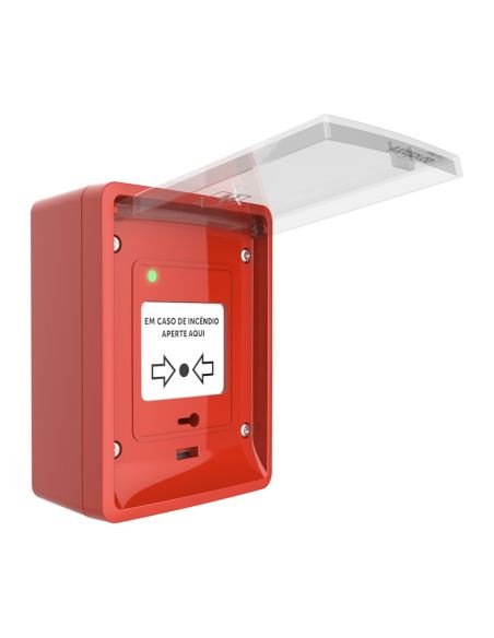 Accionador Manual de Incendio Intelbras AMC-466 Convencional IP66 Exterior, vista 5