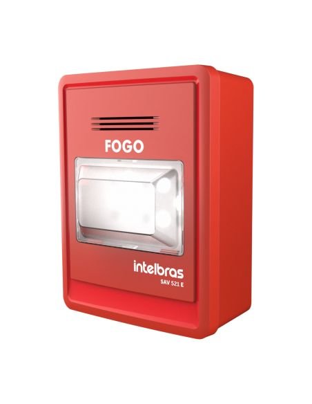 Señalizador Audiovisual de Incendio Intelbras SAV-521E Direccionable con Estrobo, vista 2