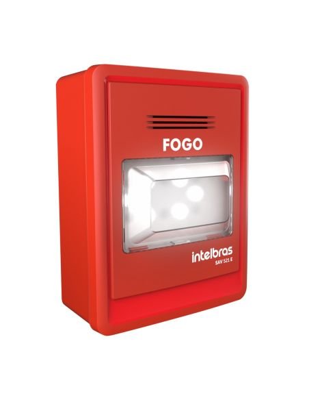 Señalizador Audiovisual de Incendio Intelbras SAV-521E Direccionable con Estrobo, vista 3