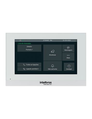 Monitor de Videoportero IP Intelbras TVIP-3000-WIFI 7" Wi-Fi SIP, vista principal