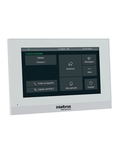 Monitor de Videoportero IP Intelbras TVIP-3000-WIFI 7" Wi-Fi SIP, vista 2