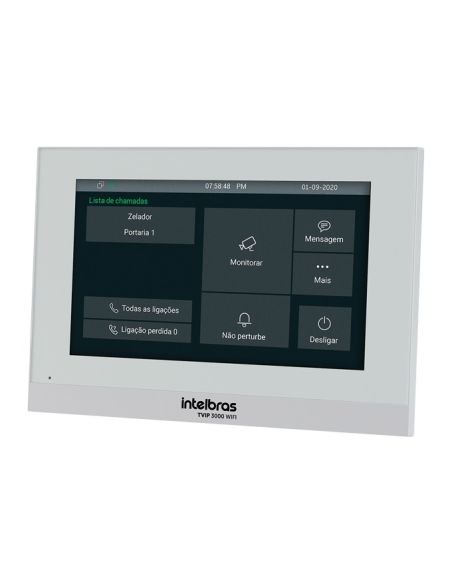 Monitor de Videoportero IP Intelbras TVIP-3000-WIFI 7" Wi-Fi SIP, vista 3