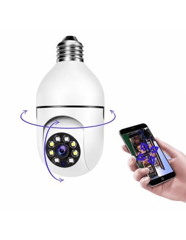 Cámara Bombillo Robot E27 360, referencia BOMBILLO-ROBOT, detalle de conectores y puertos
