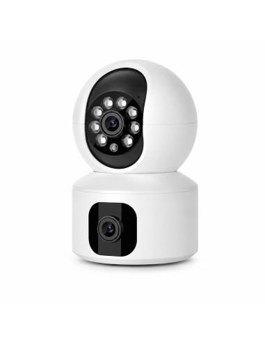 Cámara Doble Lente Hogar V380 Pro, referencia MAIS-10, detalle de conectores y puertos