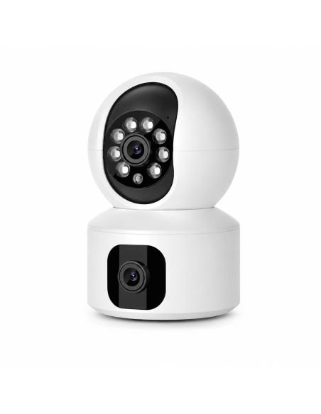 Cámara Doble Lente Hogar V380 Pro, referencia MAIS-10, detalle de conectores y puertos