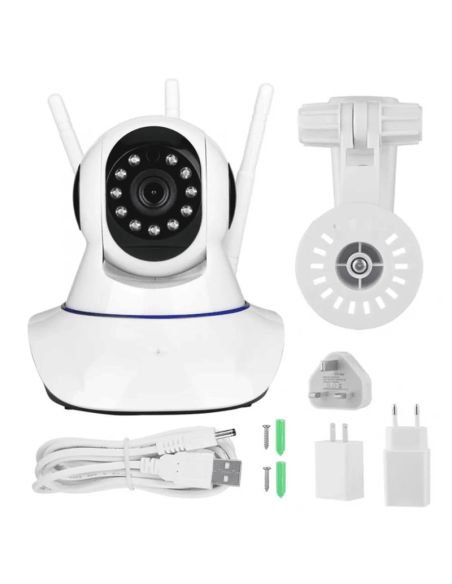 Cámara Robotica 3 Antenas 1.3MP 720P, referencia IPC-V380-3A, vista frontal