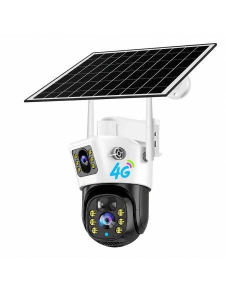 Cámara PTZ Solar 4G 1080p V380 Pro, referencia PTZSOLAR4G, vista frontal