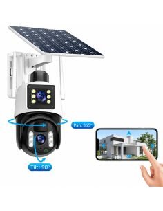 Cámara PTZ Solar 4G 1080p V380 Pro, referencia PTZSOLAR4G, vista frontal 2