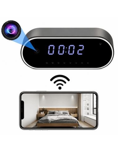Reloj Digital Cámara Oculta WiFi LookCam, referencia CRE01, vista en ángulo