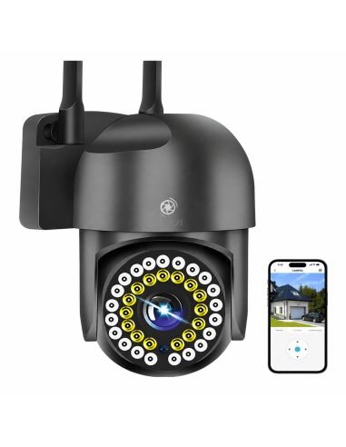 Cámara PT 3MP Full HD V380 Pro Interior PT, referencia HY-C20-3MP, vista en ángulo