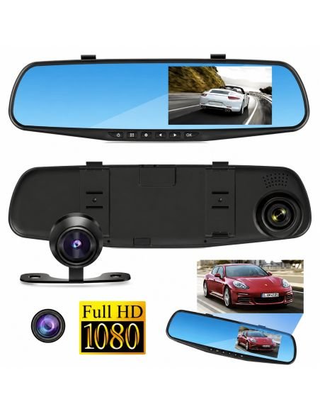 Cámara Espejo Retrovisor Frontal y Trasera, referencia RETROVISOR, vista en ángulo