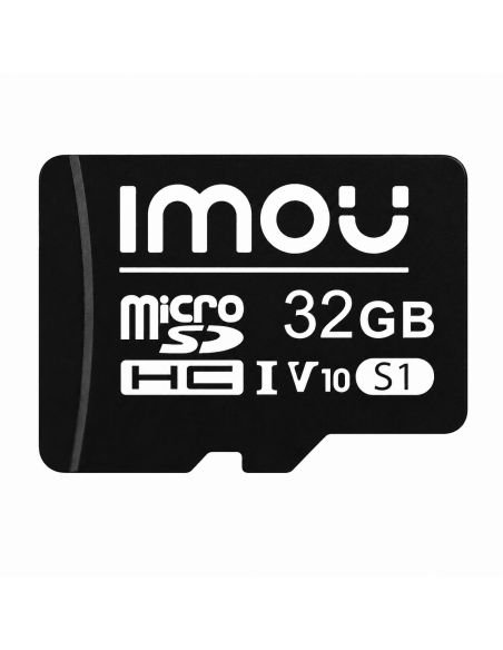 Memoria MicroSD IMOU 32 GB Clase 10 Videovigilancia, referencia ST2-32-S1, detalle de conectores y puertos