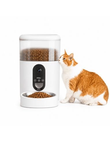 Dispensador Comida IMOU Cámara 4MP 4 Litros, referencia PET-PF1-4LSN-IMOU, detalle de conectores y puertos
