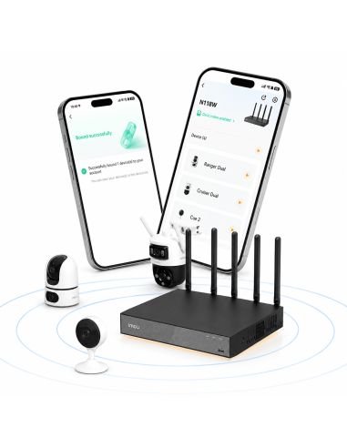 Grabador NVR WiFi 6 IMOU N110W 10 Canales, referencia NVR-N110W-8A0E-N-IMOU, vista en ángulo