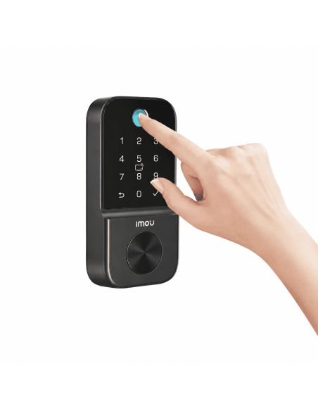 Cerradura Inteligente 50 Huellas WiFi, referencia ASL-CUBO1-KD, vista en ángulo