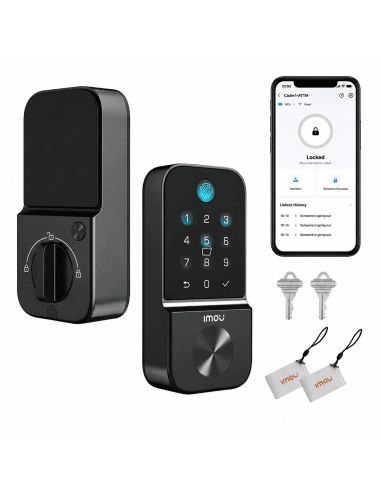Cerradura Inteligente 50 Huellas WiFi, referencia ASL-CUBO1-KD, detalle de conectores y puertos