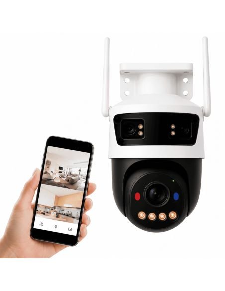 Cámara WiFi IMOU Cruiser Pano Z 13MP IP66, referencia IPC-S76DN-13M0N-IMOU, detalle de conectores y puertos