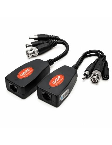 Pareja Video Balun 4 en 1 5MP RJ45 con LED Indicador, referencia VZ300PVPHD, vista en ángulo