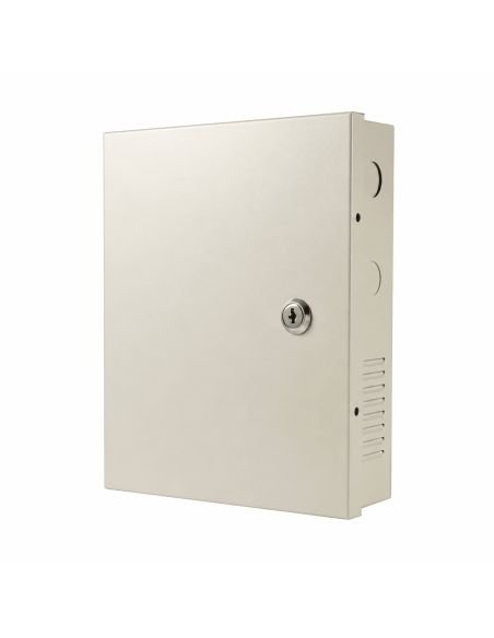 Fuente Centralizada 12V 10A 9 Canales Protegidos CCTV, referencia FUENTE12V10AMP, vista frontal
