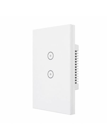 Interruptor Inteligente WiFi RF 2 Canales Tuya Alexa, referencia 760507, vista frontal