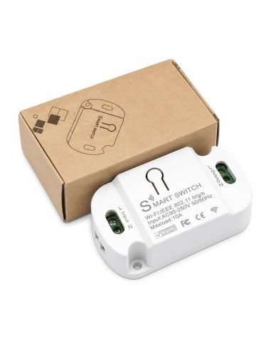 Interruptor Inteligente WiFi Smart Switch Tuya, referencia 760511, vista en ángulo