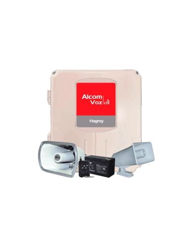 Alarma Comunitaria ALCOM Voz 4G 500 Usuarios, referencia HG-AC-ALMVZ4G, vista frontal