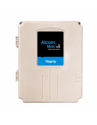 Panel Alarma Comunitaria ALCOM MAX 4G 2000 Usuarios, referencia HG-AC-ALMX4G, vista en ángulo