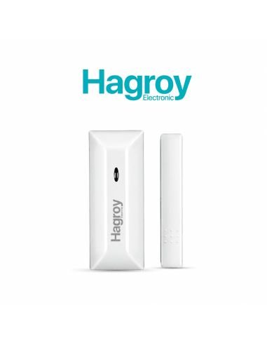 Contacto Magnético Inalámbrico Hagroy 433MHz Puertas, referencia HG-MD210R, vista en ángulo
