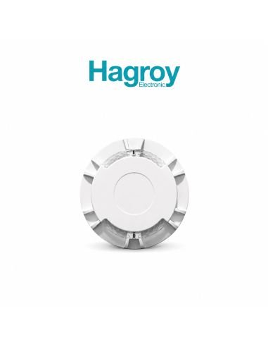 Detector de Humo 2 y 4 Hilos EN54-7 CE RoHS ABS, referencia HG-SDM4-2, vista en ángulo