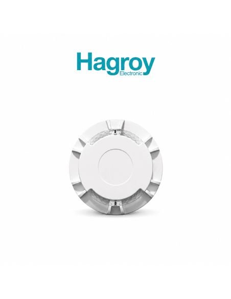 Detector de Humo 2 y 4 Hilos EN54-7 CE RoHS ABS, referencia HG-SDM4-2, vista en ángulo