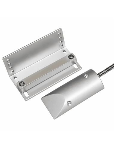 Contacto Magnético Pesado NC Portones Cercos GAP 70mm, referencia MS60L, vista frontal