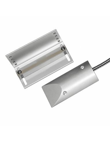 Contacto Magnético Pesado NC Portones Cercos GAP 70mm, referencia MS60L, vista en ángulo