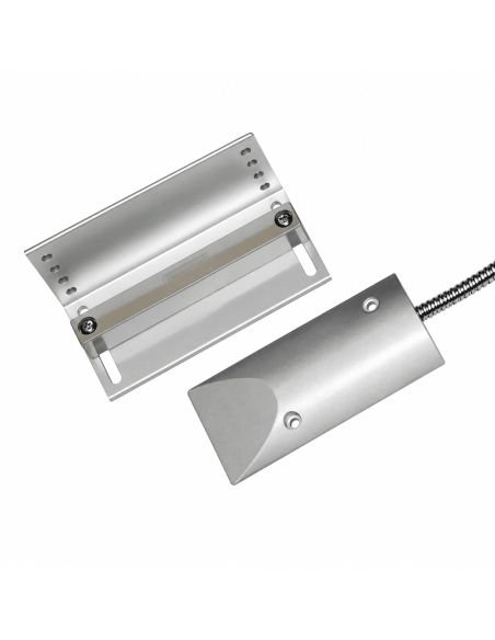 Contacto Magnético Pesado NC Portones Cercos GAP 70mm, referencia MS60L, vista en ángulo