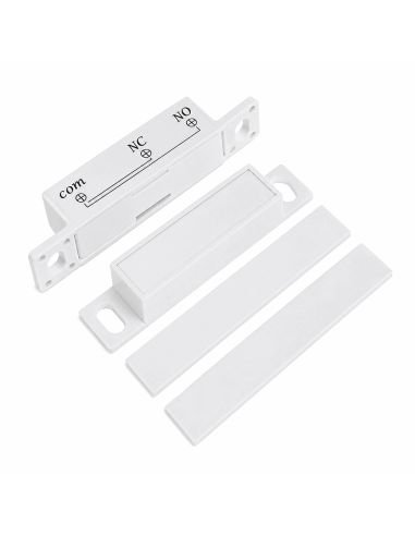 Contacto Magnético Cableado Puerta Madera Blanco NC, referencia MS31, vista frontal