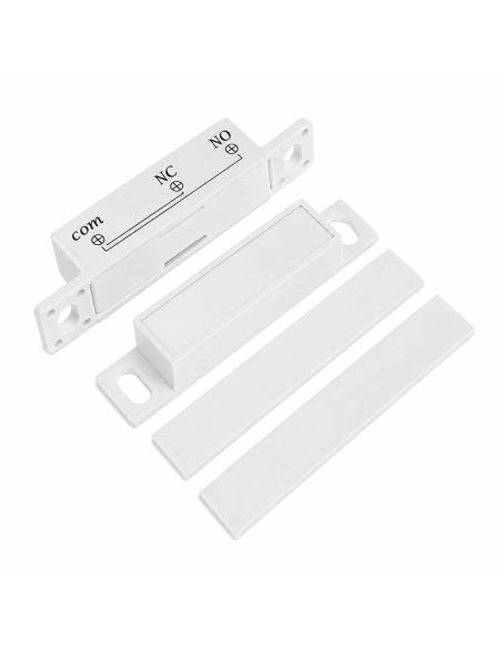 Contacto Magnético Cableado Puerta Madera Blanco NC, referencia MS31, vista frontal