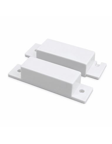 Contacto Magnético Cableado Puerta Madera Blanco NC, referencia MS31, vista en ángulo