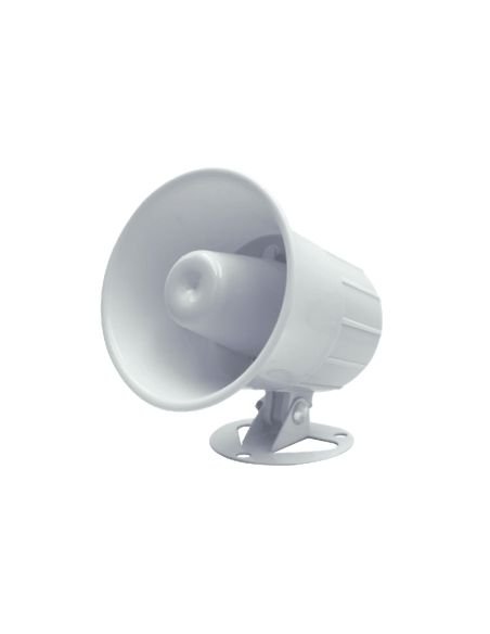 Sirena Conica Alarma 15-20W 6 a 12V DC Alta Potencia, referencia SRB20W, vista frontal