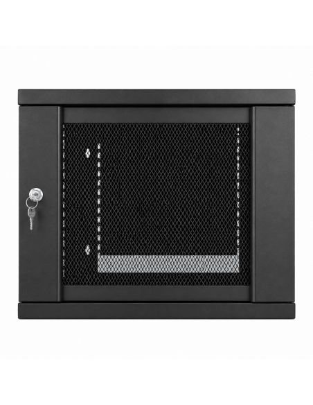 Gabinete Mural 9RU Fondo 51cm 52x51x49.5, referencia 9RU-FONDO-51, vista en ángulo