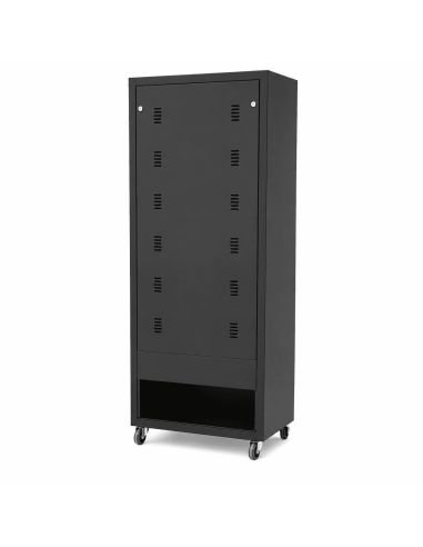 Gabinete de Piso Metalico 120x60x60 CCTV y Redes, referencia GABINETE-DE-120, detalle de conectores y puertos